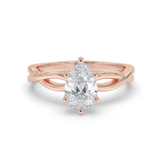 Verlobungsring „Infinity Love Swirl“ mit birnenförmigem Diamanten