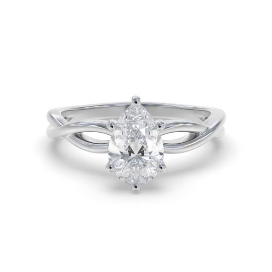 Verlobungsring „Infinity Love Swirl“ mit birnenförmigem Diamanten