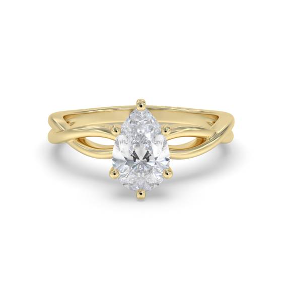 Verlobungsring „Infinity Love Swirl“ mit birnenförmigem Diamanten