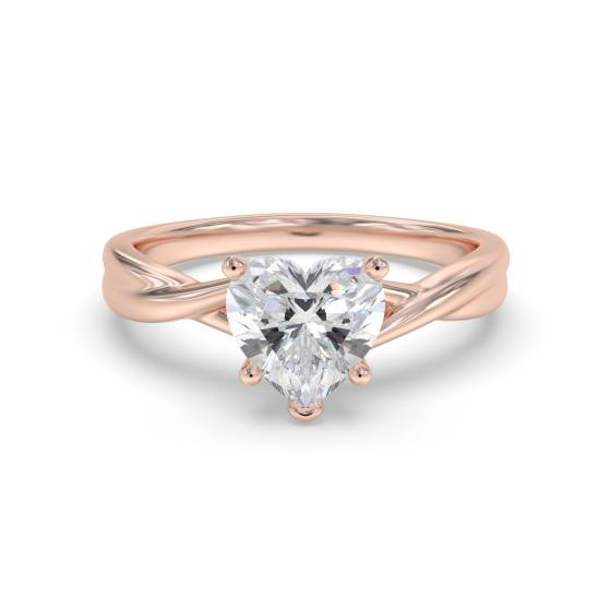 Infinity Twist Herz Verlobungsring