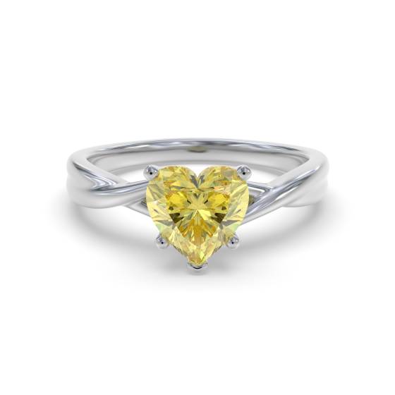 Eleganter Verlobungsring mit gelbem Herzdiamanten