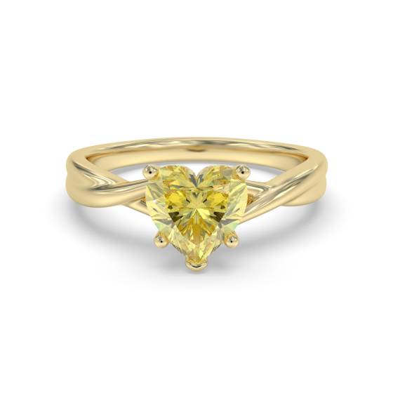 Eleganter Verlobungsring mit gelbem Herzdiamanten