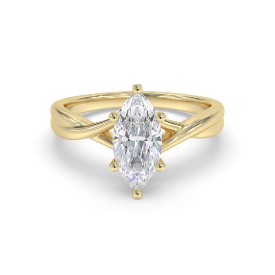 Infinity Twist Marquise Diamant-Verlobungsring