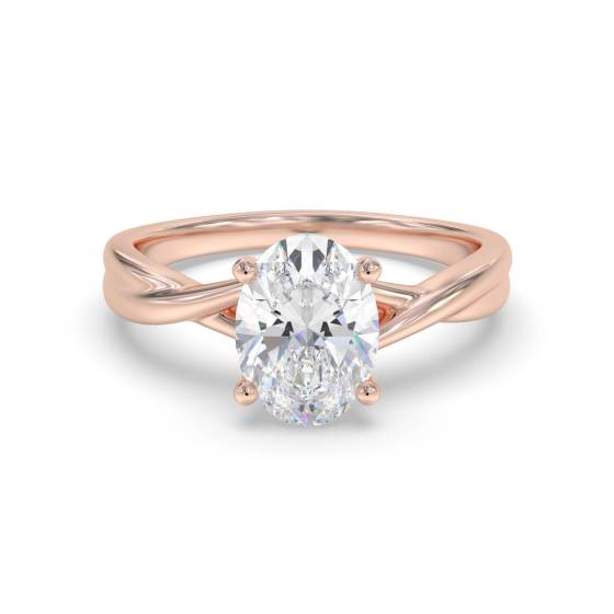 Infinity Twist Ovaler Diamant-Verlobungsring
