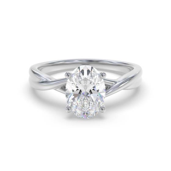 Infinity Twist Ovaler Diamant-Verlobungsring