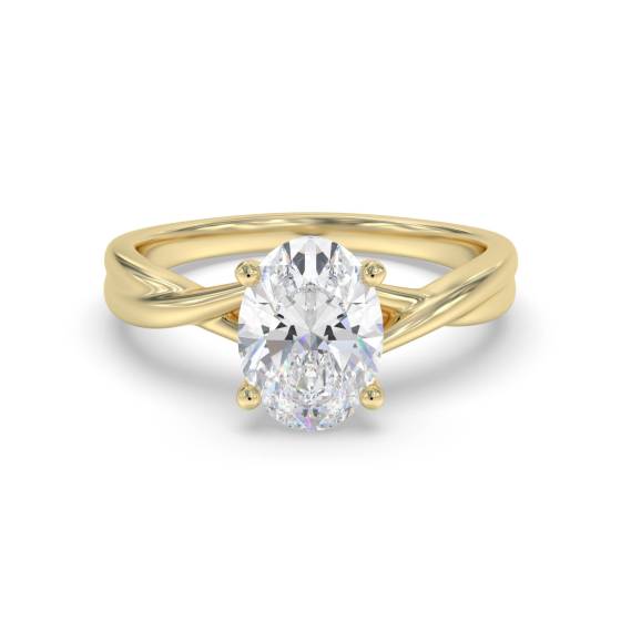 Infinity Twist Ovaler Diamant-Verlobungsring