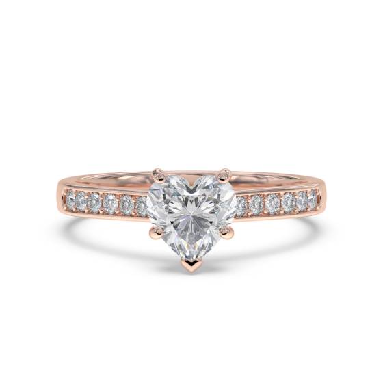 Herzförmiger Diamant-Schulterring