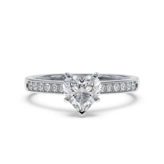 Herzförmiger Diamant-Schulterring