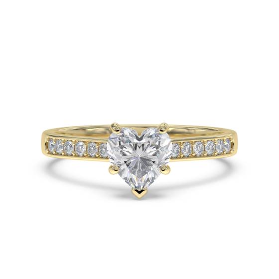 Herzförmiger Diamant-Schulterring