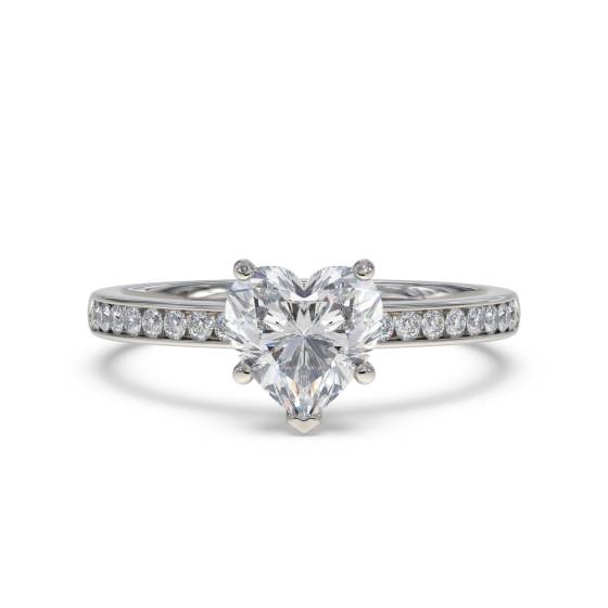 Herzförmiger Diamant-Schulterring