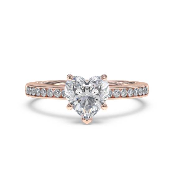 Herzförmiger Diamant-Schulterring