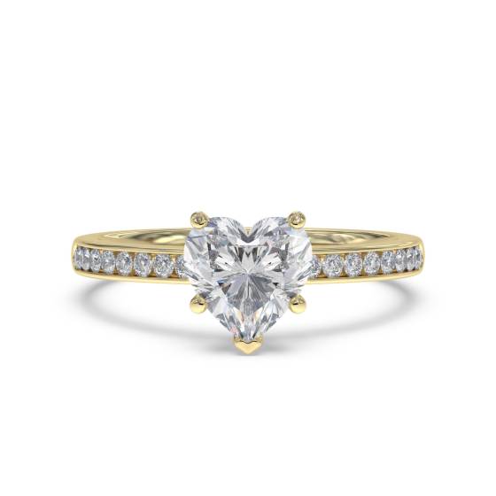 Herzförmiger Diamant-Schulterring