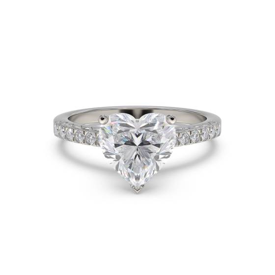 Herzförmiger Diamant-Schulterring