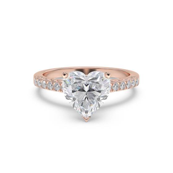 Herzförmiger Diamant-Schulterring