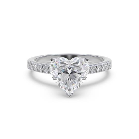 Herzförmiger Diamant-Schulterring