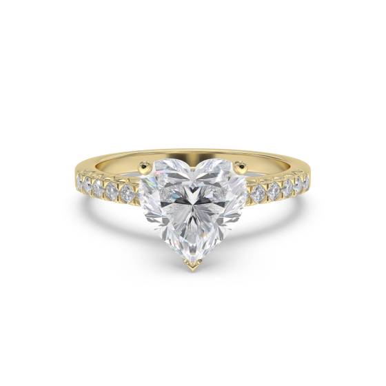 Herzförmiger Diamant-Schulterring