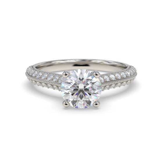 Klassischer Vintage-Ring mit rundem Diamanten