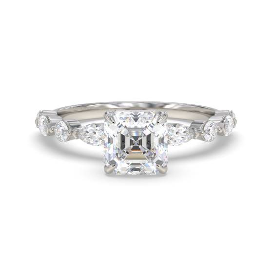 Asscher-Diamant-Schulterring