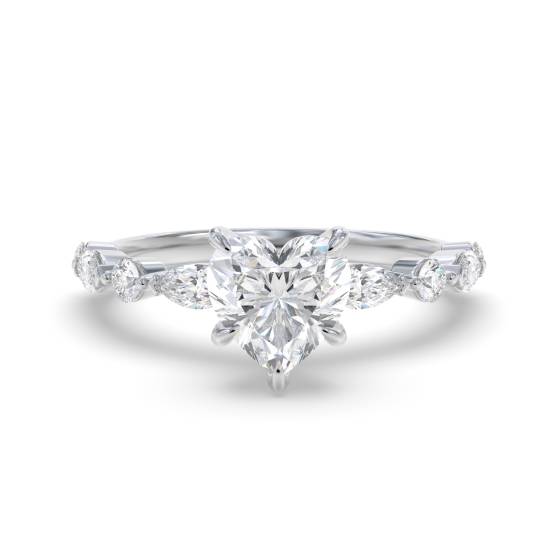 Herzförmiger Diamant-Schulterring
