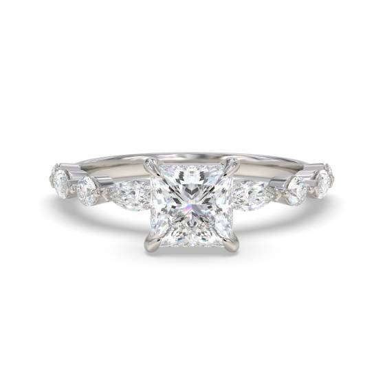 Prinzess-Diamant-Schulterset-Ring