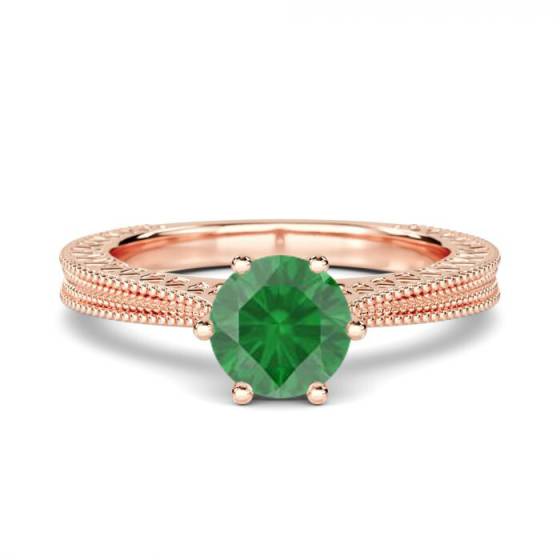 Vintage Smaragd-Diamant-Solitärring