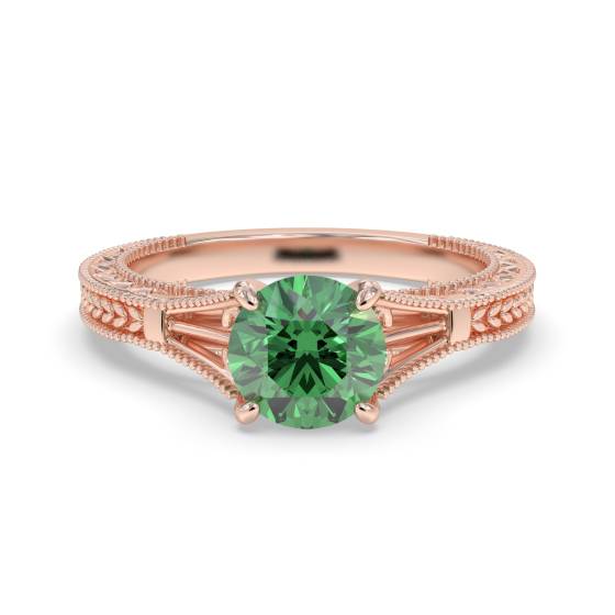 Vintage Smaragd-Diamant-Solitärring