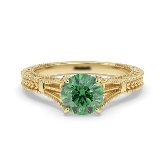 Vintage Smaragd-Diamant-Solitärring