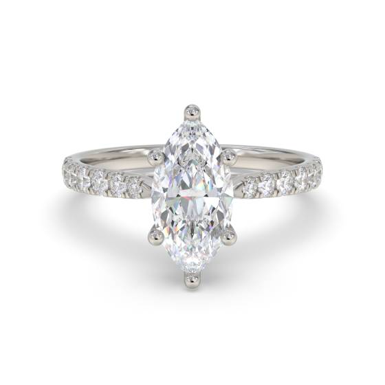 Verlobungsring mit Diamanten im Marquise-Schnitt