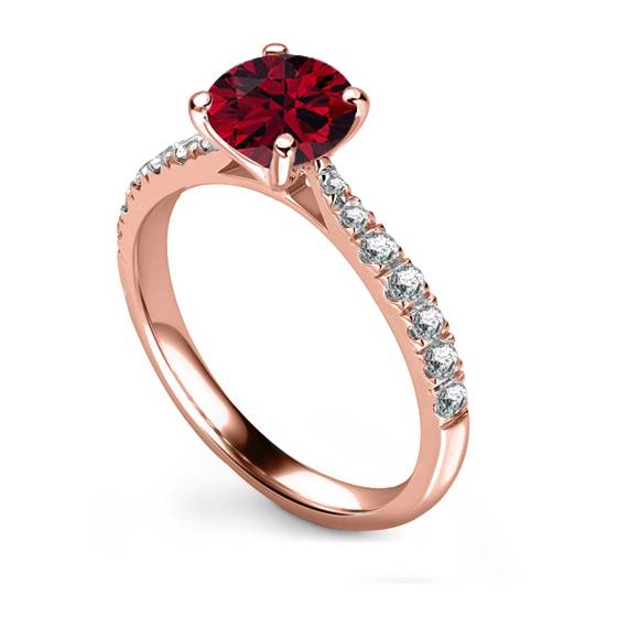 Rubin- und Diamantring