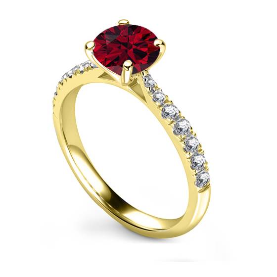 Rubin- und Diamantring