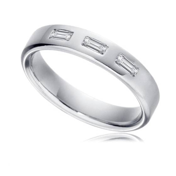 0,18 ct I1/G 5 mm Baguette-Naturdiamant-Ehering