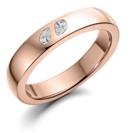 4 mm Birnenförmiger Diamant-Ehering