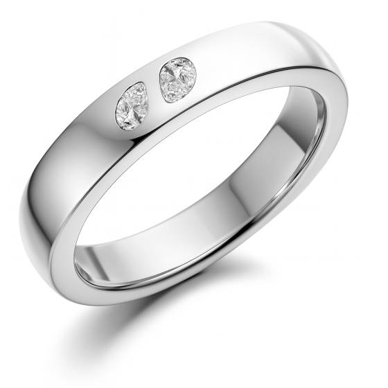 4 mm Birnenförmiger Diamant-Ehering
