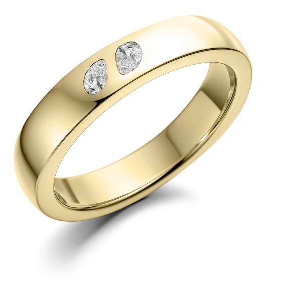 4 mm Birnenförmiger Diamant-Ehering