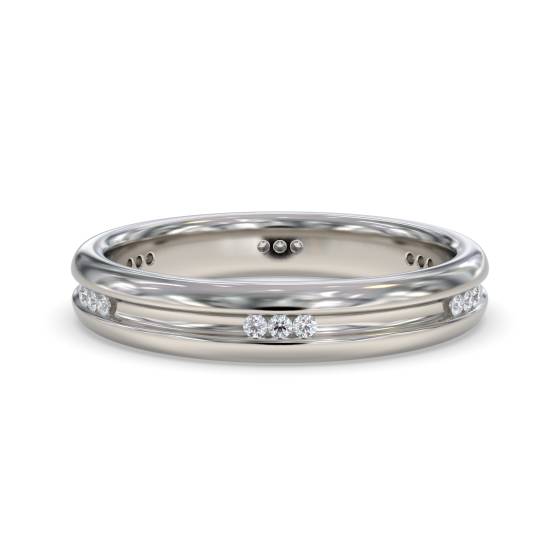Runder Diamant-Designer-Ehering