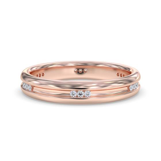 Runder Diamant-Designer-Ehering