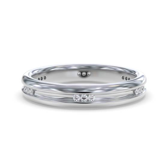 Runder Diamant-Designer-Ehering