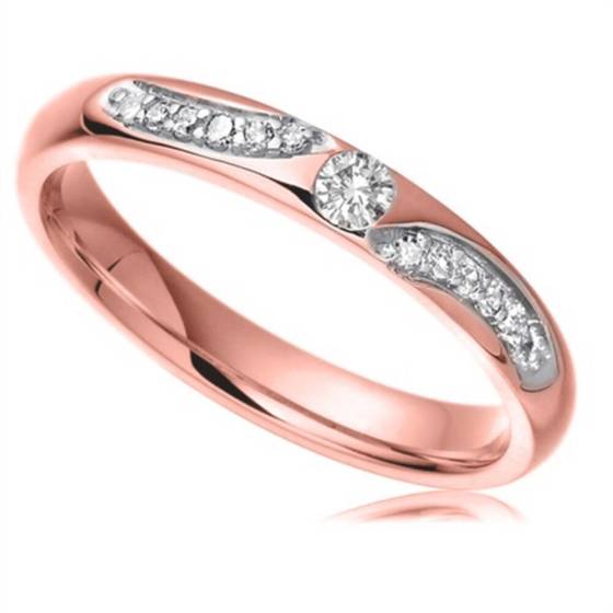 Ehering mit rundem 2,5-mm-Diamanten