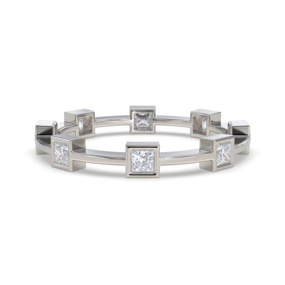 Prinzessinnen-Designer-Diamant-Ehering