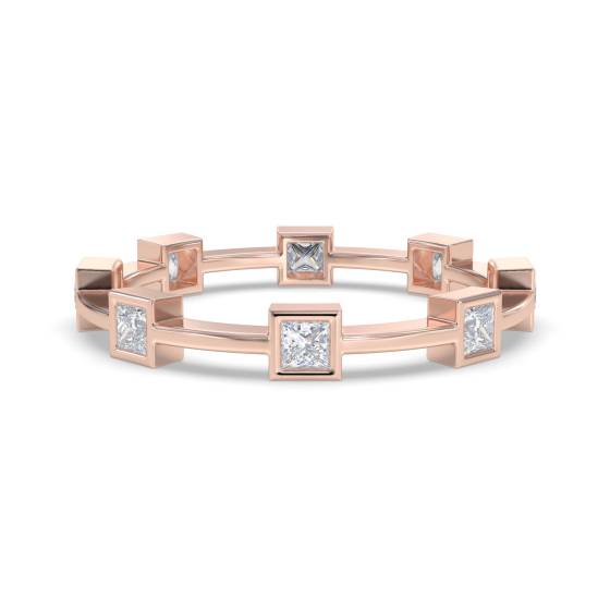 Prinzessinnen-Designer-Diamant-Ehering