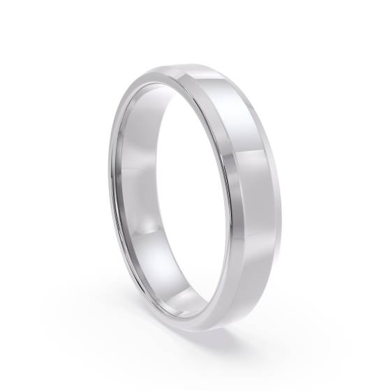 DHBBE4 Ehering mit abgeschrägter Kante – 4 mm Breite, 1,4 mm Tiefe