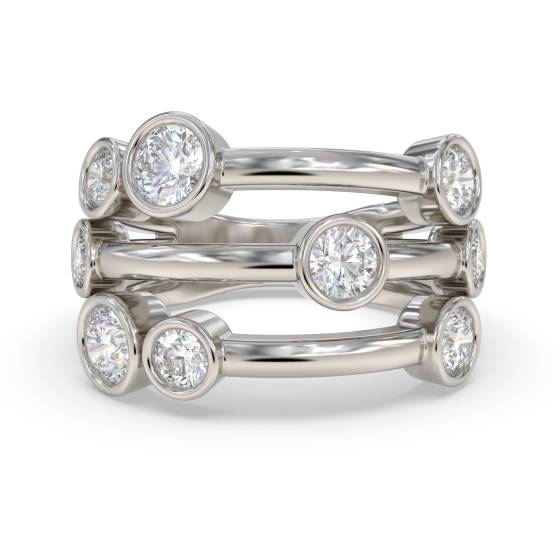 Runder, im Labor gezüchteter Diamant-Ring