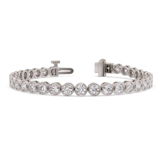 Modernes Tennisarmband mit runder Diamantfassung