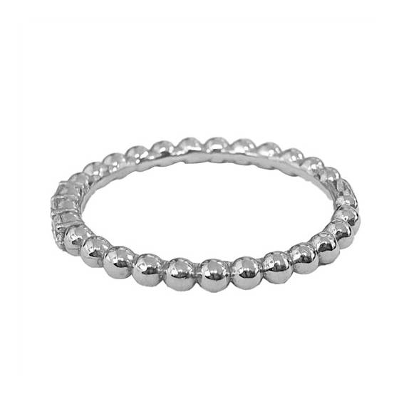 Trilogie-Ring mit 3 runden, natürlichen Diamanten (0,14 ct, VS/E-F).