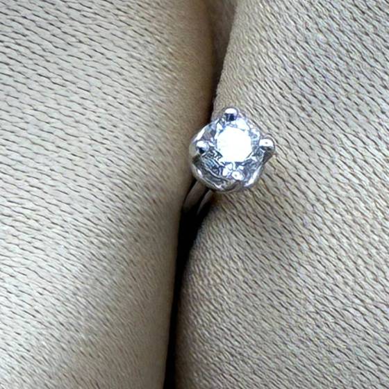 0.05ct SI/F-G Natural Round Cut Diamond Mens Single Stud Earring in 18k White Gold