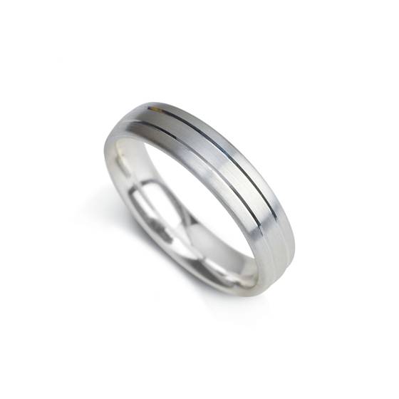 5 mm Court Shape Satin mit zwei zentralen Rillen
