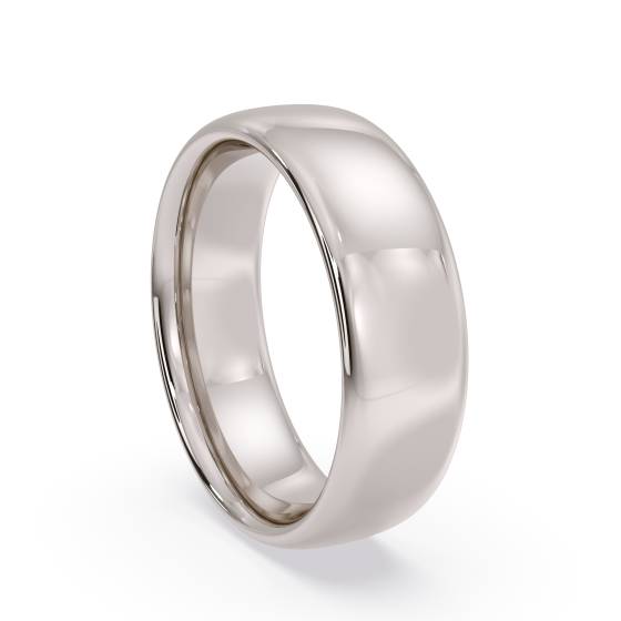 6mm Plain Weding Ring in Palladium