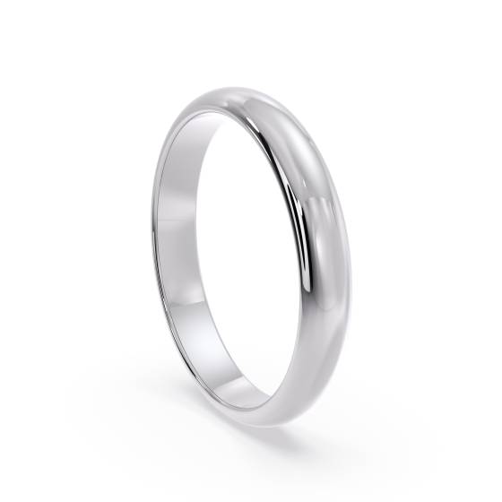 DHD03 Ehering in D-Form – Leichtgewicht, 3 mm Breite