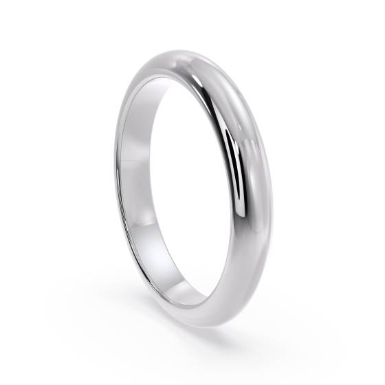 DHD03H Ehering in D-Form – Schwergewicht, 3 mm Breite