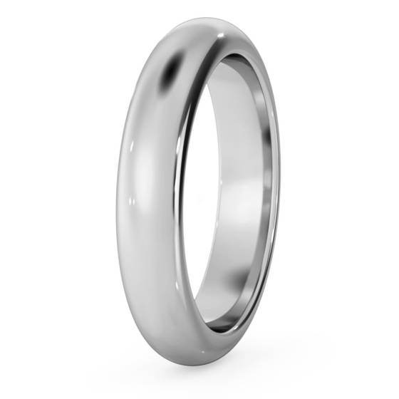 DHD04H Ehering in D-Form – Schwergewicht, 4 mm Breite